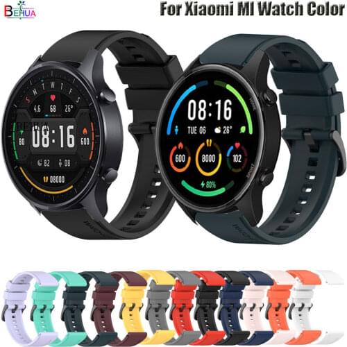 Silicone 22mm WatchBand Strap For Xiaomi MI Watch Color Smart WristBand For Mi Watch Color sports / OnePlus Bracelet Wriststrap