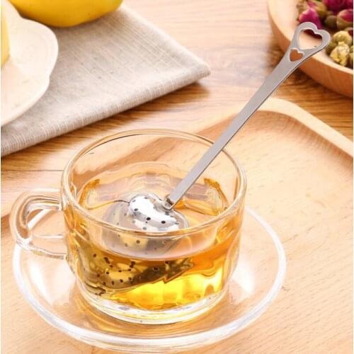 Heart Shape Stainless Steel Tea Infuser Strainer Tea Filter Spoon Teapot Accessories Households Gadget LX7117