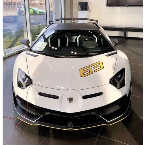 Sports car sticker FOR Lamborghini Aventador SVJ 63 personalized custom decal SV number 63 decal