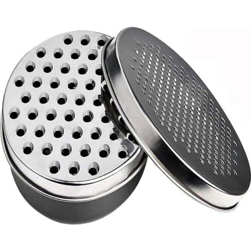Cheese Grater with Container, for Kitchen with 2 Sizes, Vegetable Grinder, Ginger Shredder, Chocolate Grater