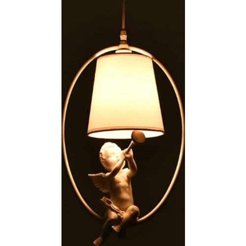 Cozy creative American decorative cloth cover pastoral European bird Angel restaurant bedside bar corridor window chandelier