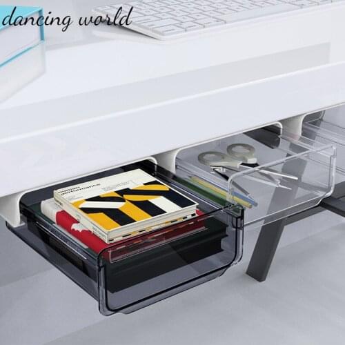 Drawer Pencil Tray Self-Adhesive Hidden Organizer Pen Box Barrel Sundries Storage Box Storage Drawers Office Drawer Organizer