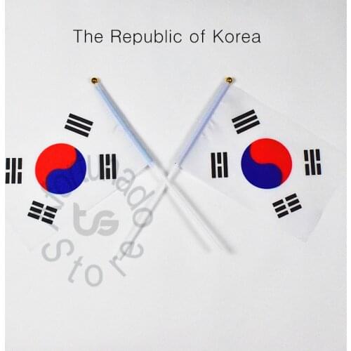South Korea 14*21cm flag Banner hand waving National flag Home Decoration flag banner