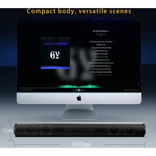 20W Powerful Portable TV Sound Bar Wired and Wireless Bluetooth Home Surround SoundBar for PC Theater TV PC Outdoor Speakers