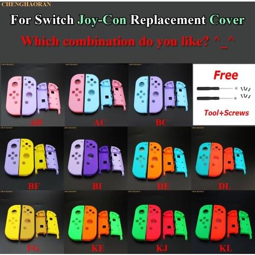 1Set Candy Color Combine for Nintend Switch Joy-Con Replacement Housing Shell Cover Joy Con Controller hard Case Pink Blue
