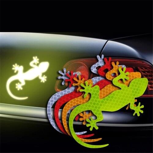1Pcs Car Reflective Sticker Safety WarninReflectorg Mark Cars Auto Exterior Accessories Night Driving Warning Gecko Strip Light