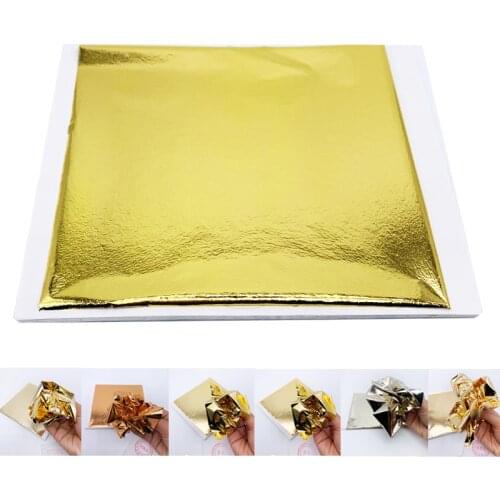 100 sheets 8 colors 14 x 14 cm Colorful craft gilding paper Foil Taiwan gold leaf imitation