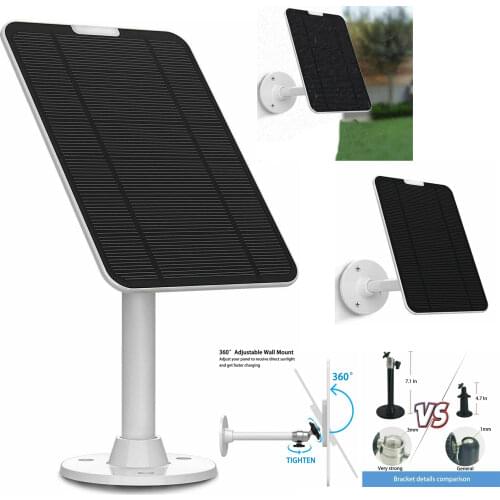 4w Solar panel for Ring Video Doorbell 1(1st and 2nd Gen),Output Aluminum Alloy Bracket,4.0M/13.1ft Power Cable
