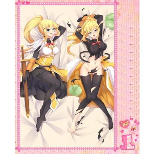 Anime Cartoon Kono Subarashii Sekai ni Shukufuku wo Double-Sided Bolster Hugging Pillow Case Cover Pillowcase No.60042