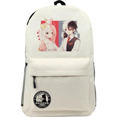 Anime Cartoon Danganronpa: Trigger Happy Havoc Rucksack monokuma Naegi Makoto Kirigiri Kyouko School Student Backpacks