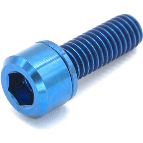 LOT 4 M6 x 18mm Blue TC4 GR5 Titanium Alloy Allen Hex Screw Column Cap Head Bolts For Bicycle