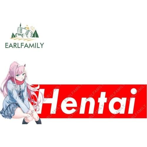EARLFAMILY 13cm x 5.6cm for Hentai Darling in the FRANXX Zero Two Car Stickers Windshield Vinyl Car Wrap Decal Campervan Decor