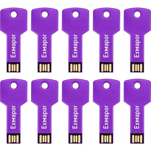 Flash Drive, Exmapor USB Flash Drive 1, 2, 4, 8, 16 GB X 10 Bulk Memory Stick Jump Drive External Drives USB Stick Data Storage