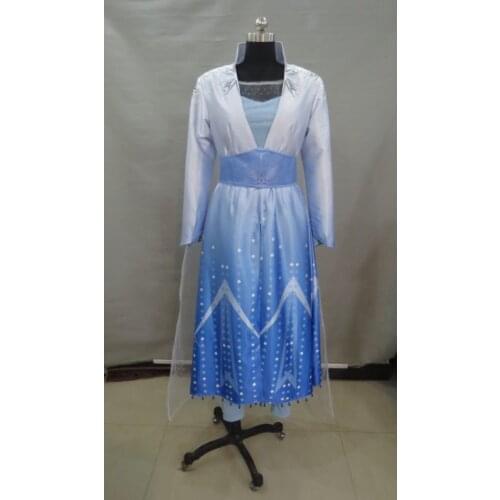 Customize Frozen II Queen Elsa Cosplay Dress Costume Outfit