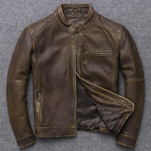 100% Genuine Leather Jacket Men Clothes 2020 Autumn winter Real Fit Cow Leather Jackets Plus Size 4XL Coat Jaqueta De Couro 094B