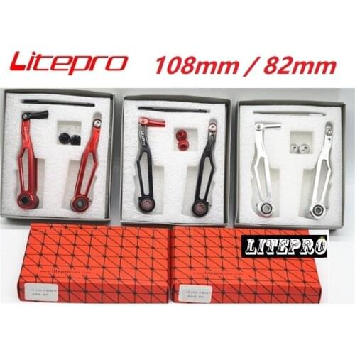 LITEPRO 108mm 82mm V Brake Cage Arm Folding Bike V Brake Caliper Aluminum Alloy Ultralight Hollow V Brake Caliper