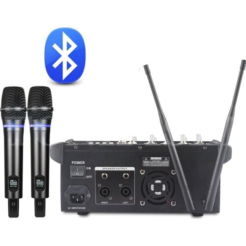 PMX-402D mixer with power amplifier all-in-one wireless microphone anti-howling Bluetooth digital reverb KTV