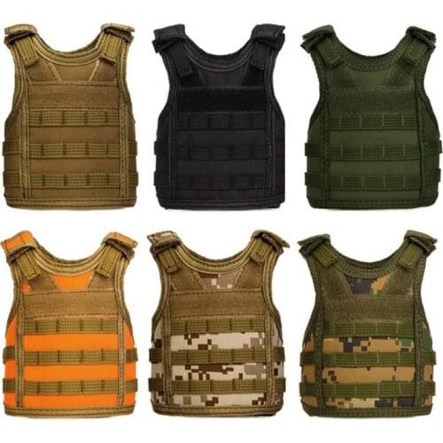 Soldier Miniature Tactical Vest Beer Bottle Drink Mini Molle Bar Adjustable Beverage Bottle Holder Decoration Set DIY Patch