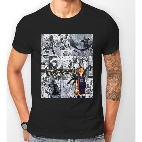 100% Cotton Print Mens Summer Hinata Shoyo Manga Strip Haikyuu Haikyu Anime Unisex Tshirt T-Shirt Tee ALL SIZE Tee Shirt