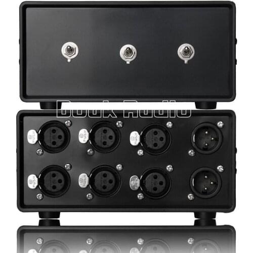 Nobsound Stereo 3-ways Audio Signal XLR Balanced Input Switcher Converter Splitter Preamp Free Shipping