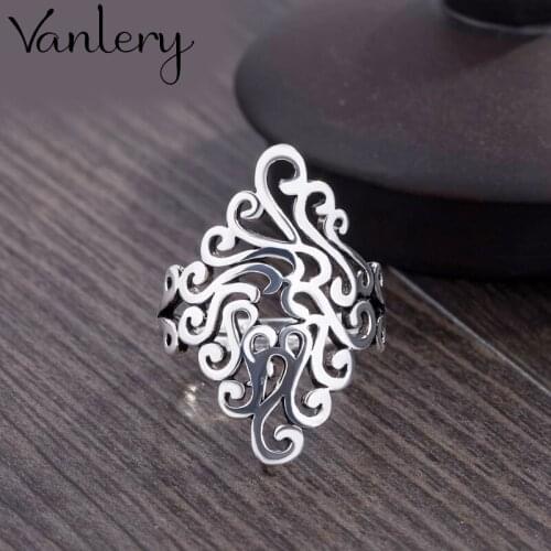 Personality Exaggerated Gothic Flower Rings For Women Charm Engagement Jewelry Girls Open Finger Knuckle Rings