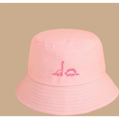 LDSLYJR 2021 new style fashion two dinosaurs Bucket Hat Fisherman Hat outdoor travel hat Sun Cap Hats for Men and Women 244