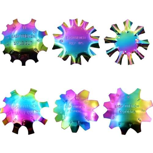 Pro Colorful French Smile Cut V Line Almond Shape Tips Manicure Edge Trimmer Nail Cutter Acrylic Pink White French Nails