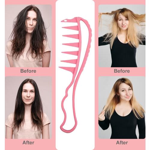 Wide Tooth Shark Plastic Comb Detangler Curly Brush Salon Hairdressing Comb Massage For Man Hair Styling Tool Beard Brush