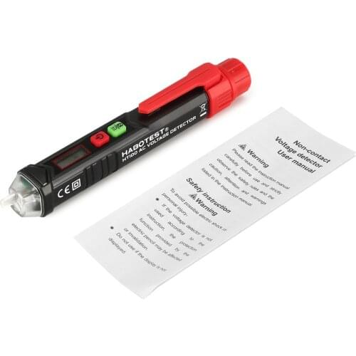NCV LCD Voltage Test Pen Pencil Electrical HT100 Non-Contact 12~1000V AC Detectors Electroscope Low Battery Indicate