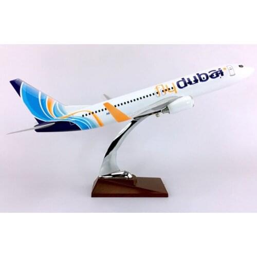 40CM airlines Aircraft 1/111 Scale FLY DUBAI Boeing B737-800 airplane Aviation airplane toys diecast plastic plane gifts kids