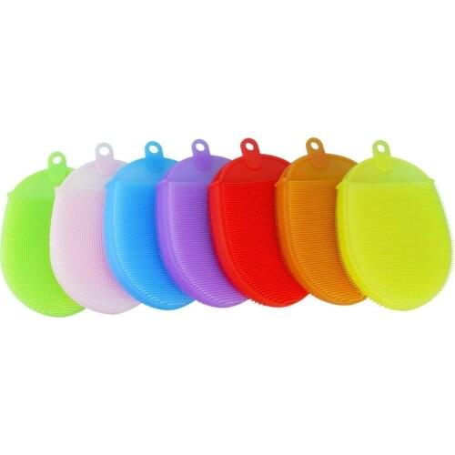 Silica Gel Bath Brush Back Rubbing Artifact Soft Double-sided Creative Cleaning