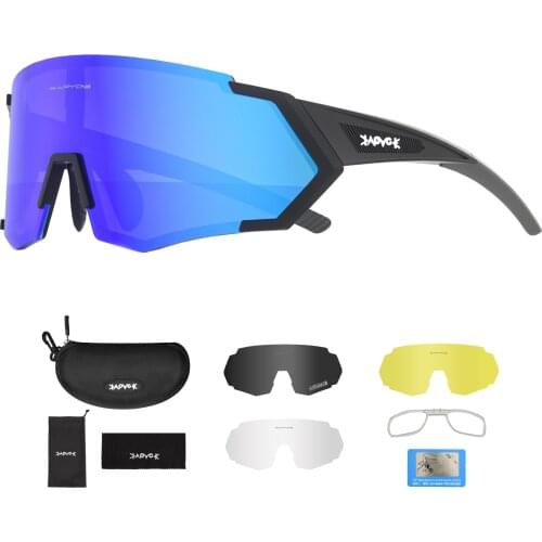 Kapvoe Road Running Sports Windproof Riding Cycling Sunglasses MTB Mountain Goggles Men Women Photochromic UV400 Bicycle Eyewear
