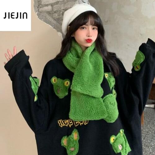 Autumn New Cute Frog Hoodie Women Vintage Harajuku Loose Top Men and Women Loose Sweatshirts Doll Decoration Graphic Hoodies