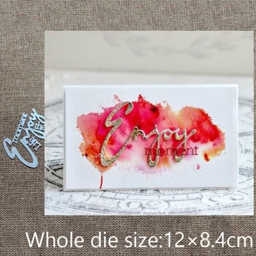 XLDesign Craft Metal Cutting Dies stencil mold Enjoy letters decoration scrapbook Album Paper Card Craft Embossing die cuts