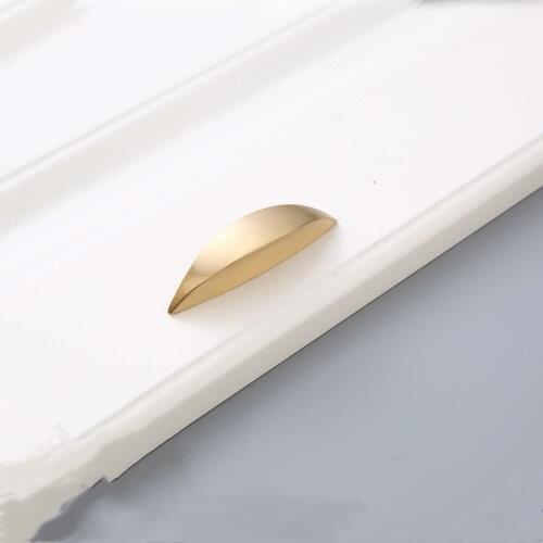 Golden drawer pure copper handle New Chinese furniture brass solid bedside table cabinet handle