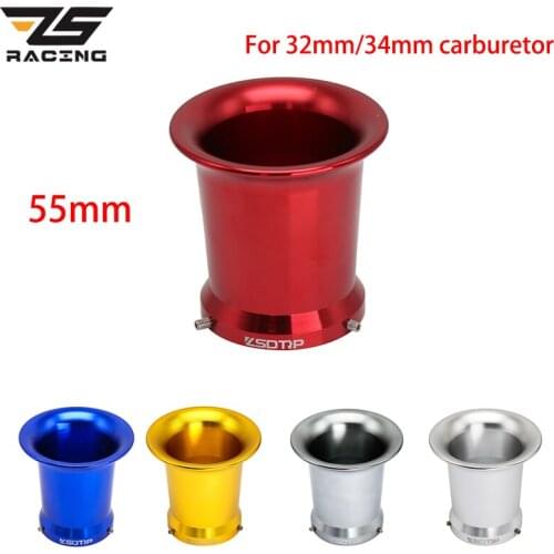 ZS Racing 55mm Moto Air Filter Cup The Wind Cup Horn Filter For Modified PWK Keihin Koso oko Mikuni 32mm 34mm Carb