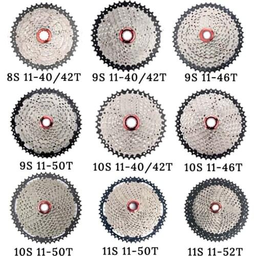 Boalny 8/9/10 Speed Cassette Gear Ratio 11-40T/42T/46T50T MTB Bicycle Freewheel Sprocket For Shimano Sram Mountain Bike