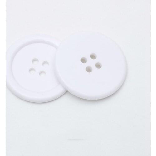 100pcs 25mm Black/White Resin Round Buttons Sewing 4 Holes Accessories For Clothing Scrapbooking Cardmaking Embellishments Craft