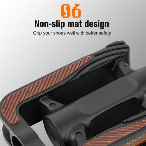 2x Dustproof Plastic Steel Pedals Convenient for Hybrid Bike Or