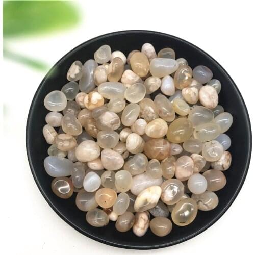 50g Natural Cherry Blossom Agate Crystal Gravel Quartz Mineral Stones Polished Healing Decor Natural Stones and Minerals