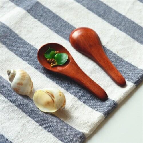 500pcs Wooden Round Bamboo Spoon Soup Tea Coffee Salt Spoon Jam Scoop DIY Kitchen Cooking Utensil Tool NO420