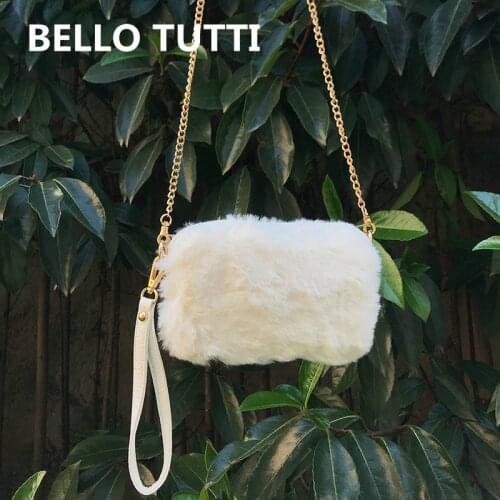 BELLO TUTTI Winter Fashion new ladies diagonal chain bag mobile phone bag zipper wallet flap woman bag sweet solid Purse Bag