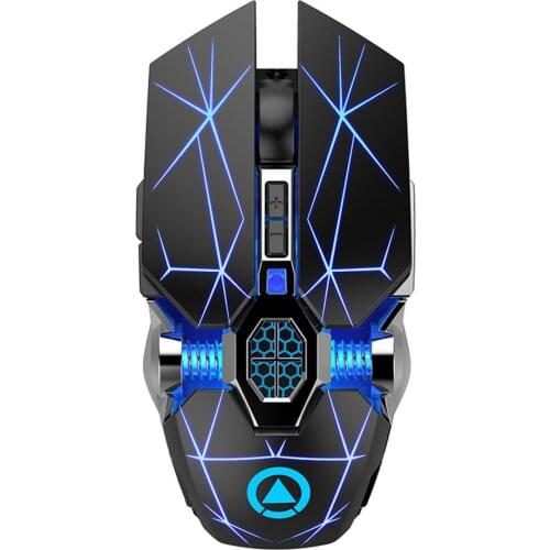 A 7 Silent Gaming Mouse Wireless Rechargeable Mouse 1600 DPI Led 7 Keys Computer Mouse For Laptop PC Gamer 400mah Battery