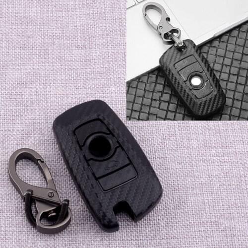 CITALL Car 3 Button Remote Key Shell Fob Case Cover Fit For BMW 1 3 4 5 6 7 Series X3 X4 M5 M6 GT3 GT5 Carbon Fiber Style ABS
