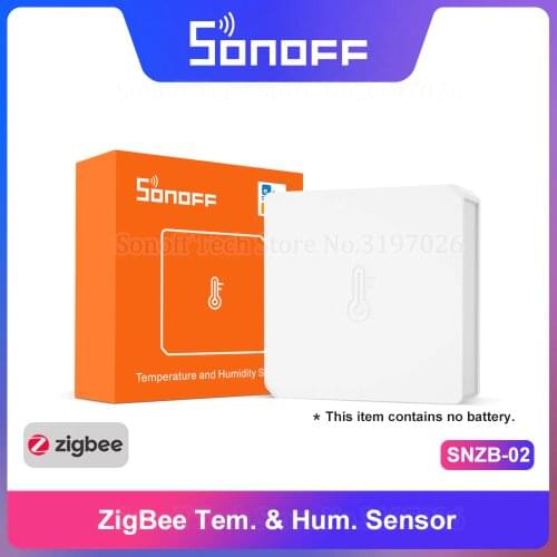 SONOFF Zigbee SNZB-02 - ZigBee Temperature Humidity Sensor Work with ZBBridge Support Real-time Data Check via eWeLink APP IFTTT