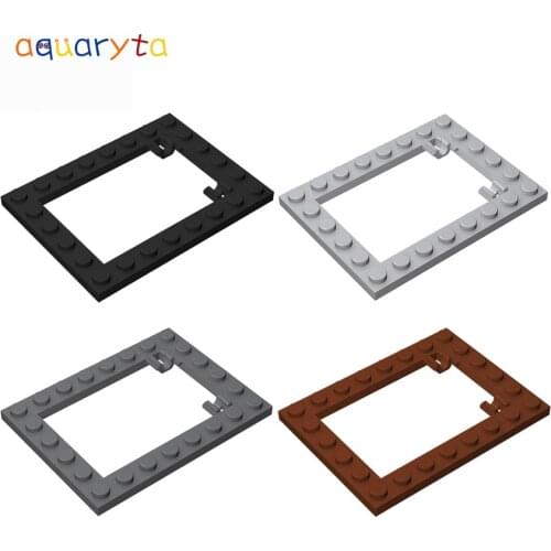 Aquaryta 10pcs Small Building Blocks 92107 6x8 Trap Board Movable Door Panel Brick DIY Puzzle Toys for Architecture Toy Model