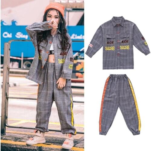 Children Jazz Dance Costume Ballroom Dancing Clothes New Hip-Hop Dance Costumes Kids Girl Performance Stage Rave Clothing SL2095