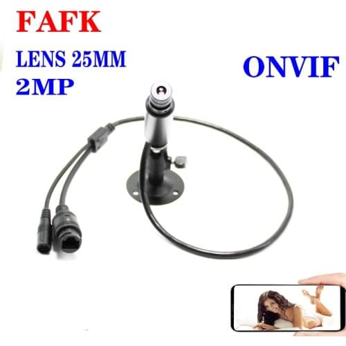 2MP Mini CCTV HD onvif IP surveillance Camera Remote monitoring H.265 telescope camera lens 25MM