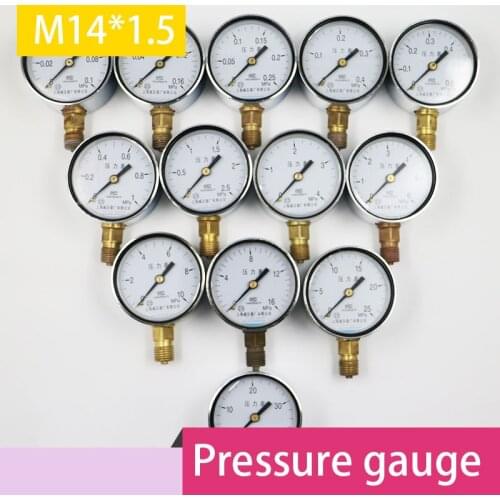 M14*1.5 Nitrogen pressure gauge 0.1mpa~40mpa
