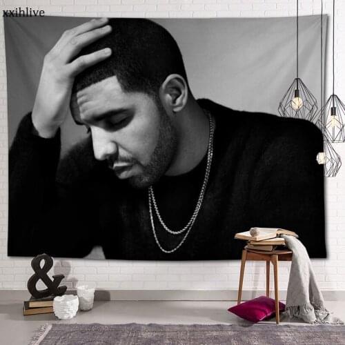 Wall Tapestry Singer Actor Aubrey Drake Graham Background Decorative Wall Hanging For Living Room Bedroom Dorm Room Home Decor